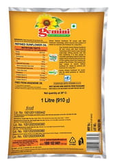 Gemini Refined Sunflower Oil