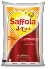 Saffola Active Refined Cooking oil | Blended Rice Bran & SoyaBean oil | Pro Weight Watchers