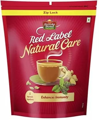 Red Label Natural Care Tea, with 5 Ayurvedic Ingredients